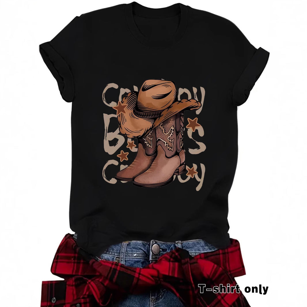 Cowboy boots top women's T-shirt