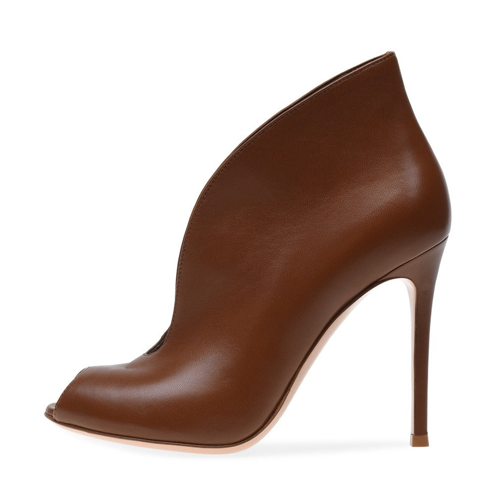 European and American Women's Open Toed Fish Mouth Ankle Boots