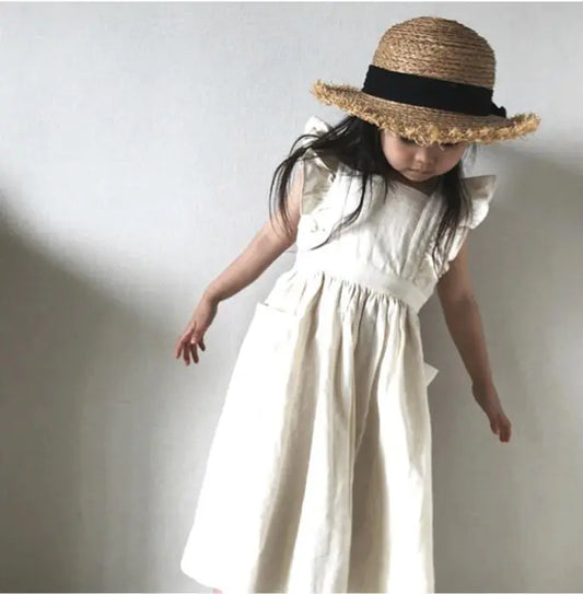 Casual Pure Color Princess Dresses for Baby Girls