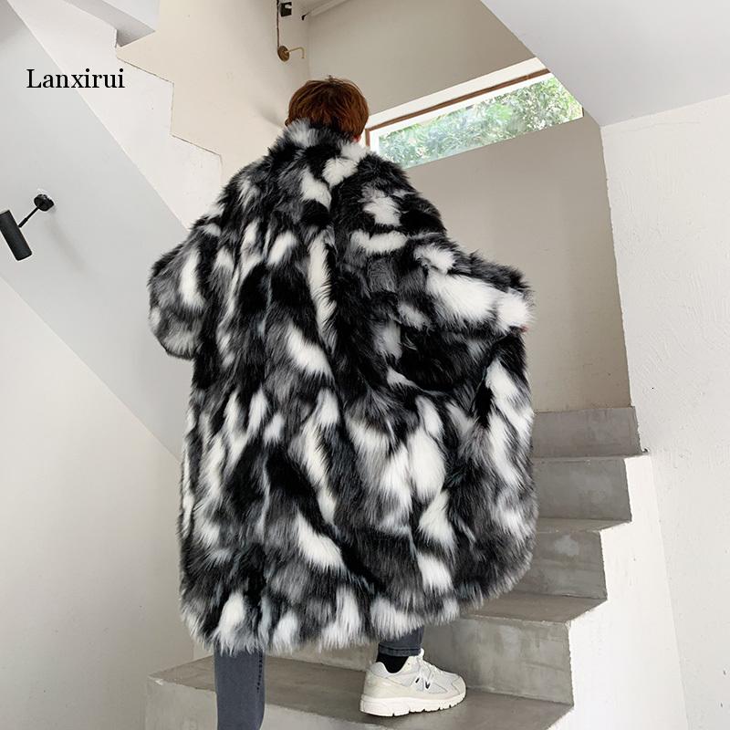 Flower Leather Fur Keep Warm Windbreak Coat