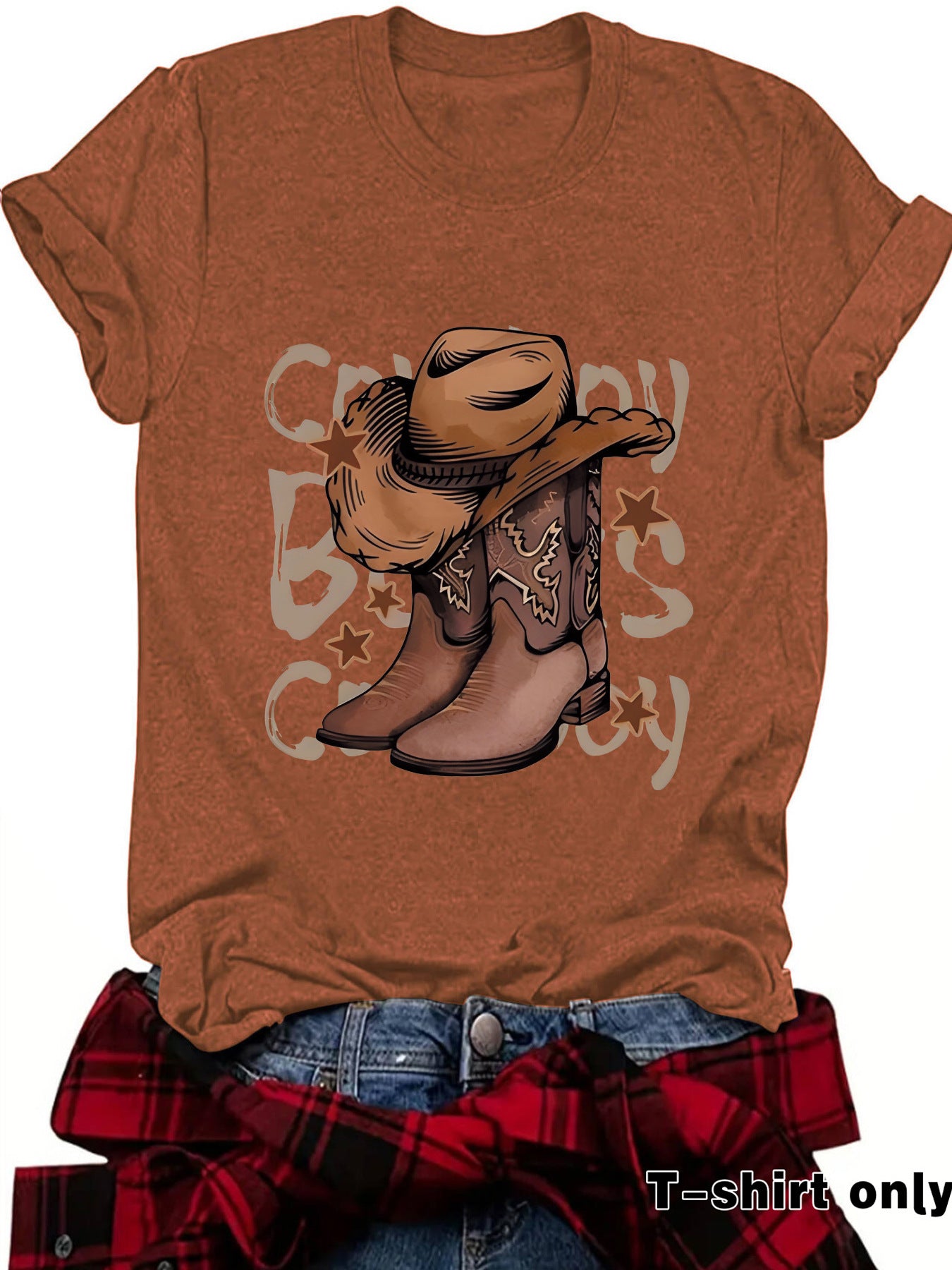 Cowboy boots top women's T-shirt