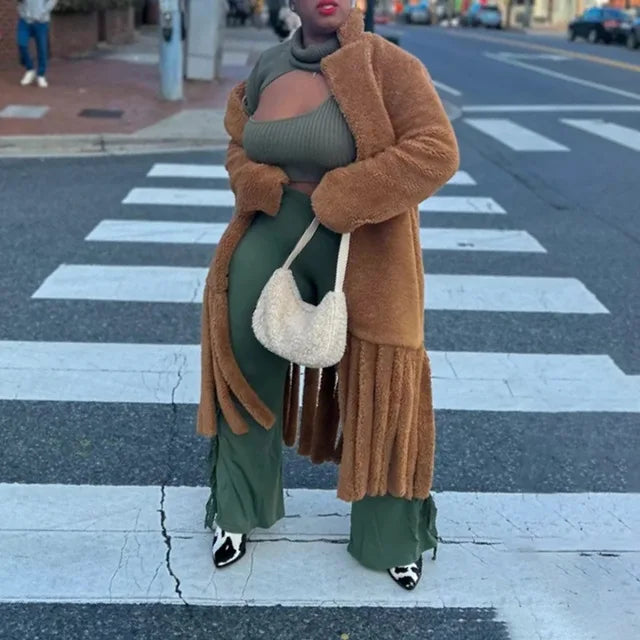 Fashion Women's Faux Fur Warm Coat