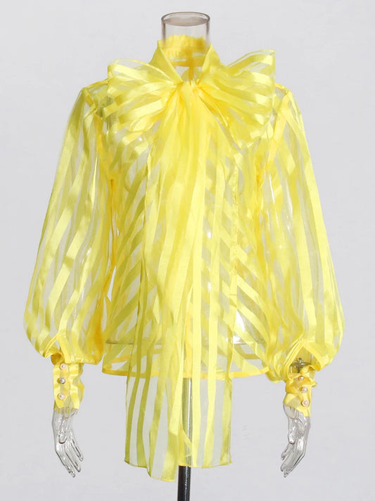 Versatile lace up bow top for women's clothing