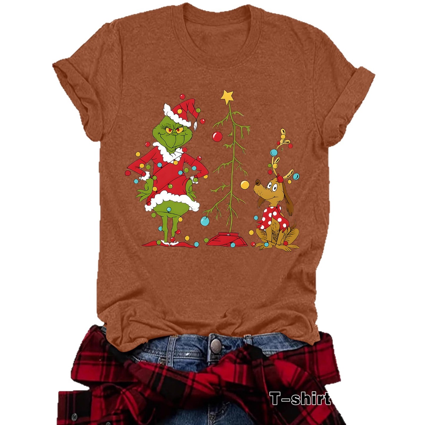 Cartoon Grinch fur monster printed hoodie