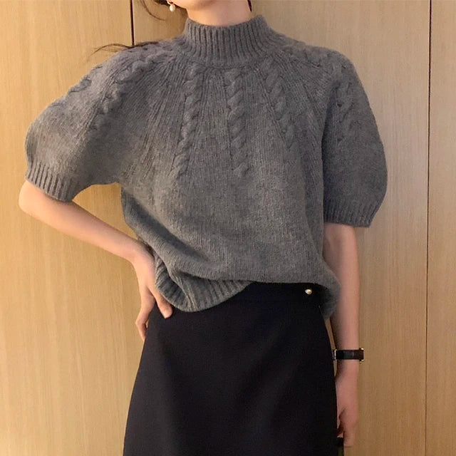 Stand Collar Sweater Pullover