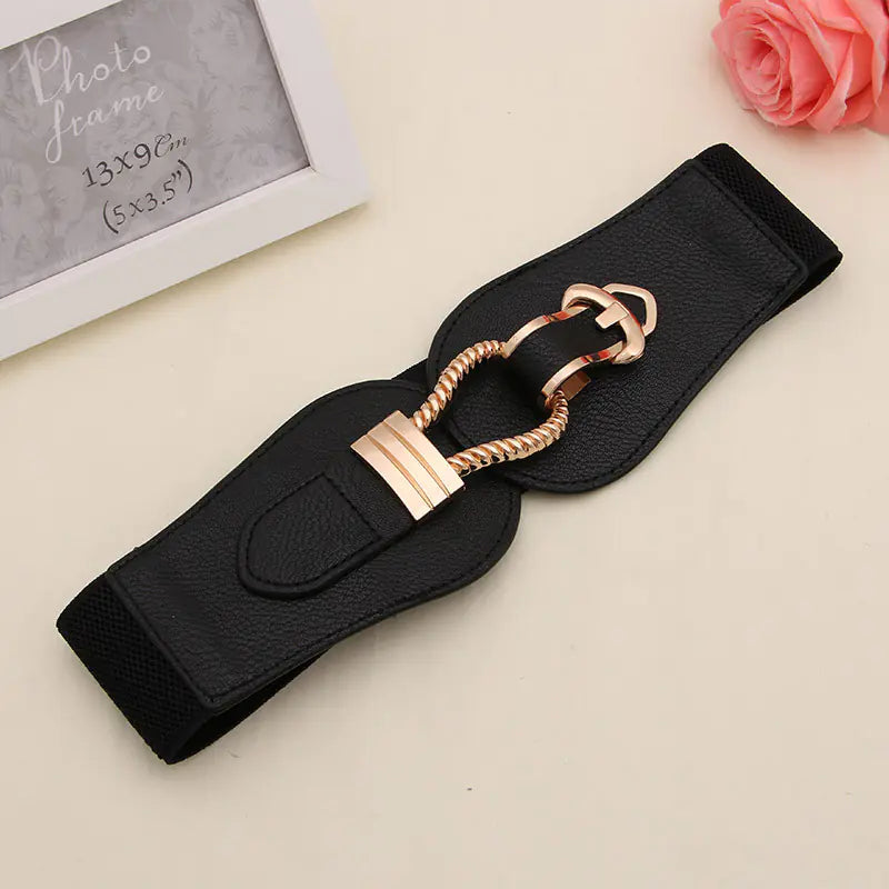 Fashionable Women's Stretch Wide Waist Belt for Dresses