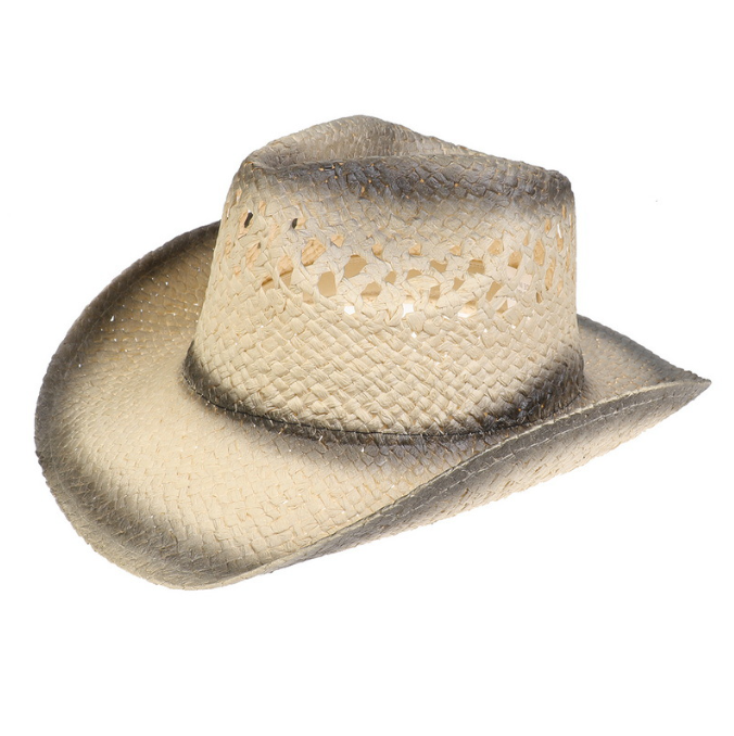 Cowboy Straw Hat Cross border Western Cowboy Hat Outdoor Seaside Tourism Hollow Camping Beach Sunshade Hat