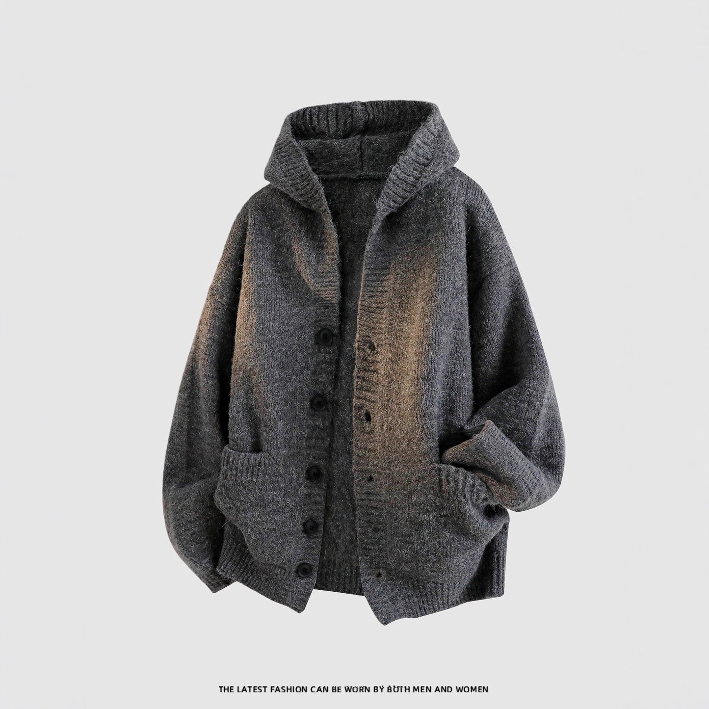 Casual Hooded Knit Sweater Coat