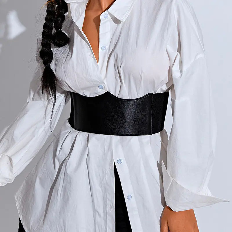 Fashionable Women's PU Leather Waist Belt for Dresses