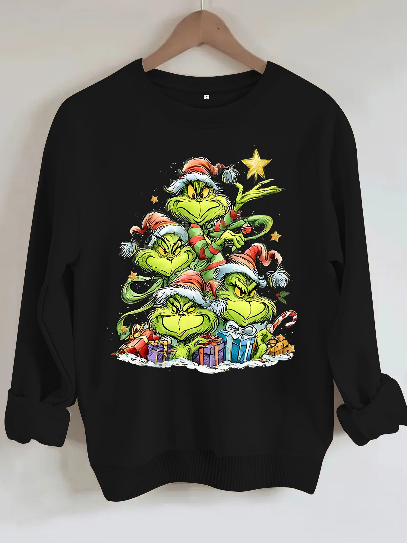 Long sleeved round neck shirt Grinch