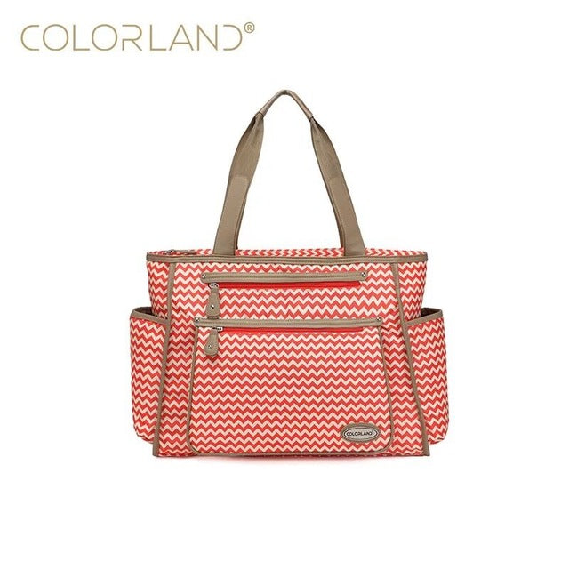 Colorland Black White Stripes Baby Diaper Bag