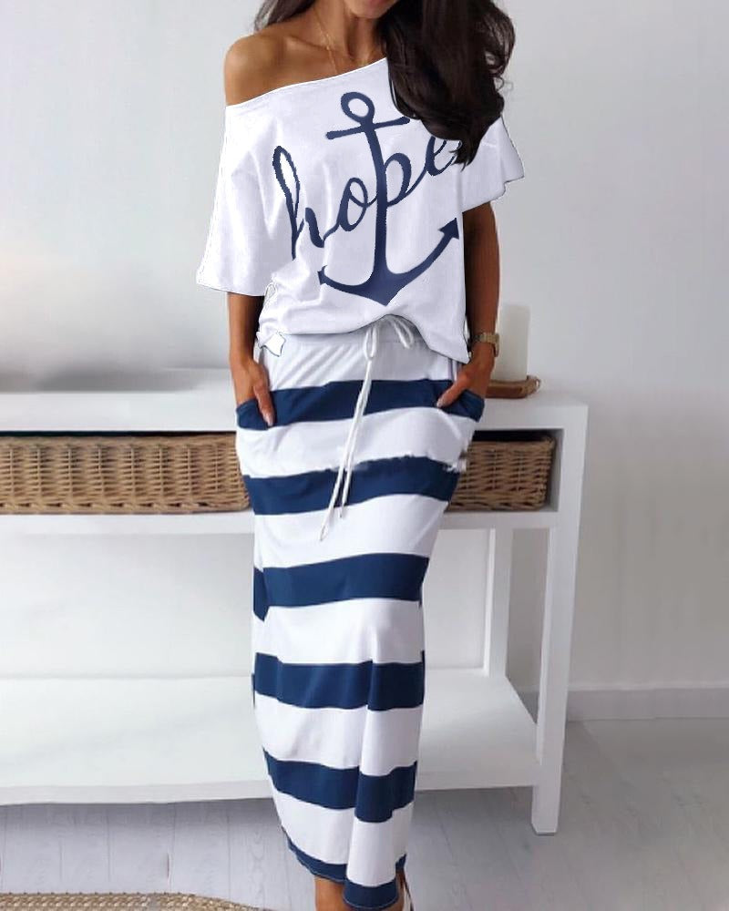 New European and American Navy Style Casual Set