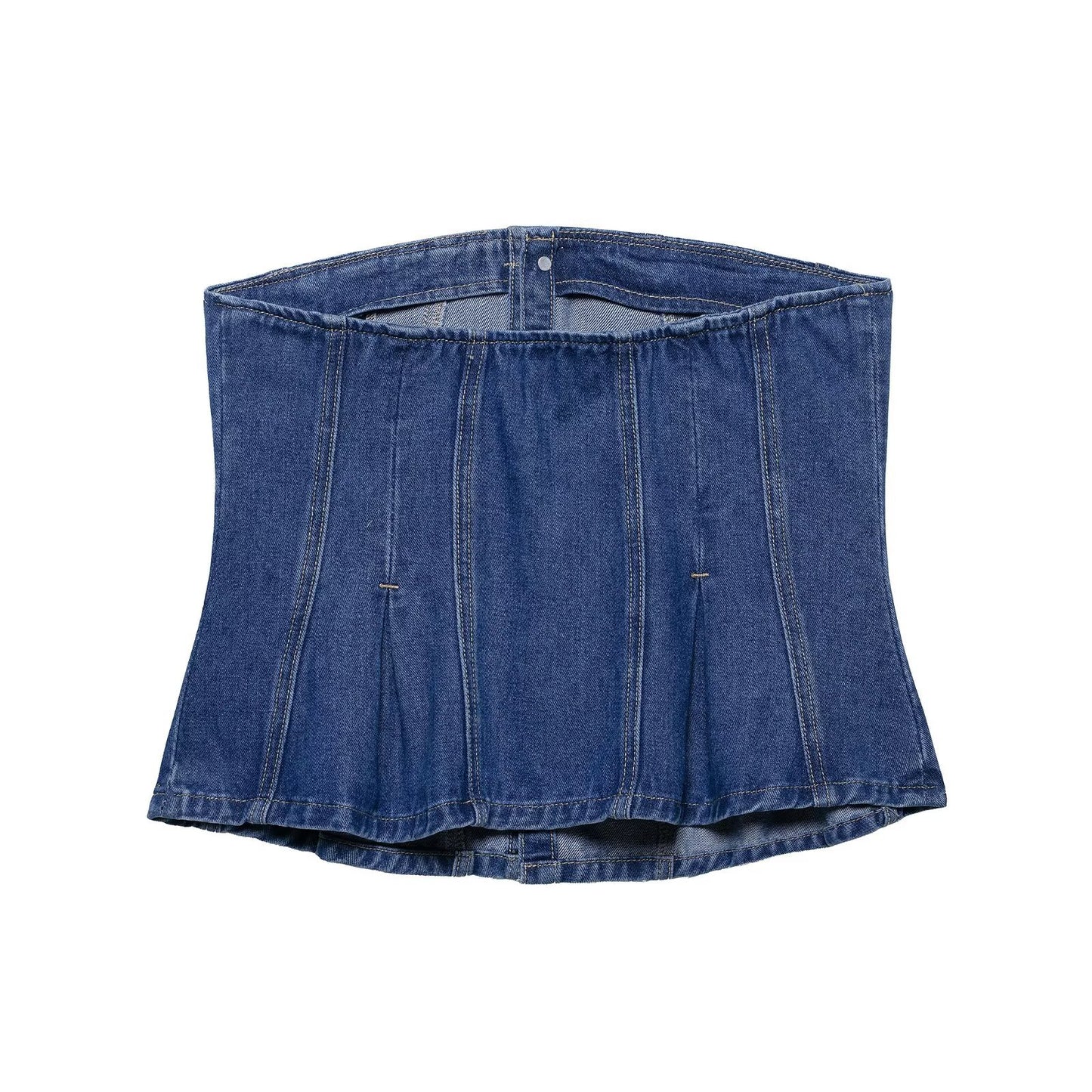 Cowboy corset+denim shorts set for women