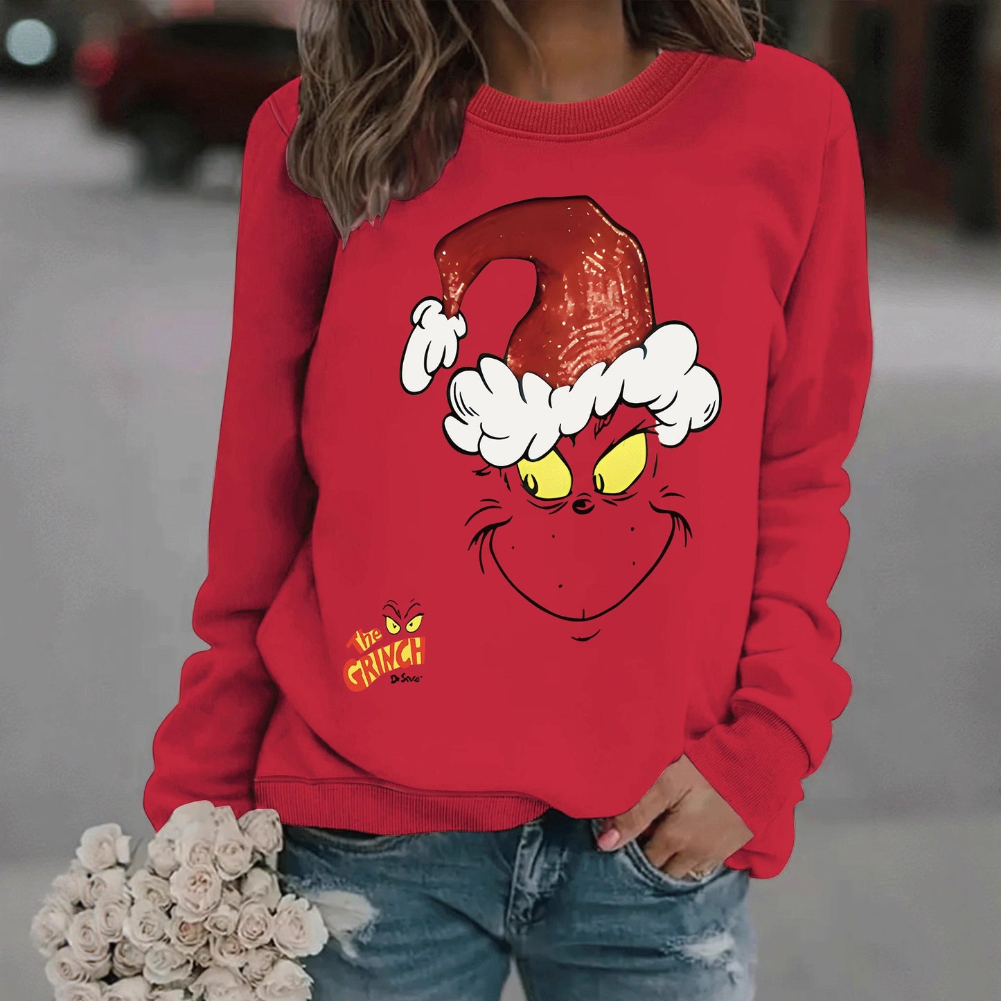 Cartoon Grinch Christmas Jumper