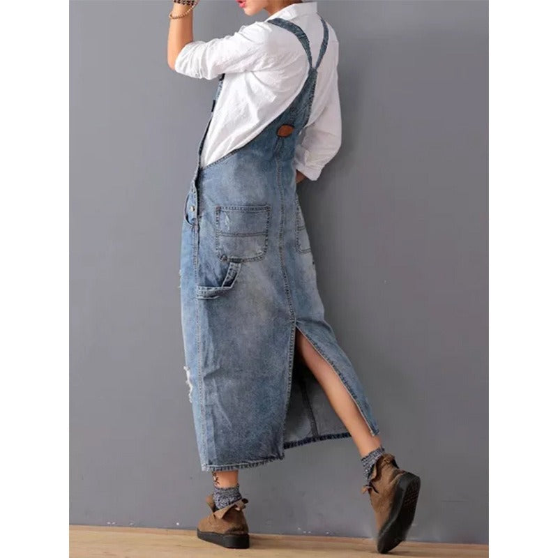 Cowboy skirt with holes and straps