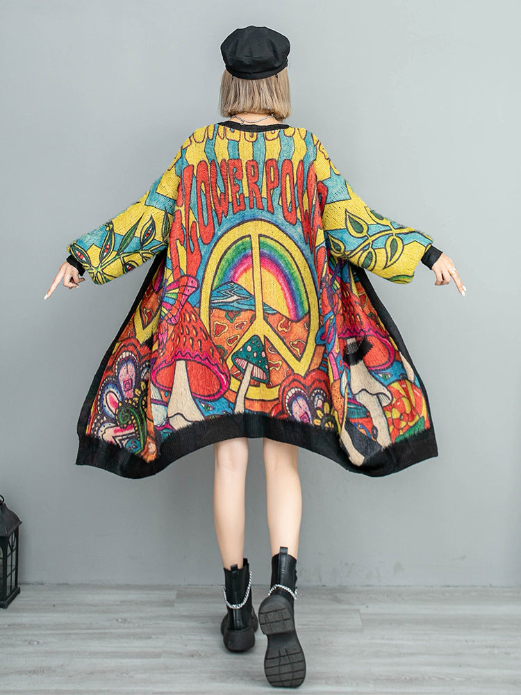 Fashion Contrast Colour Coat