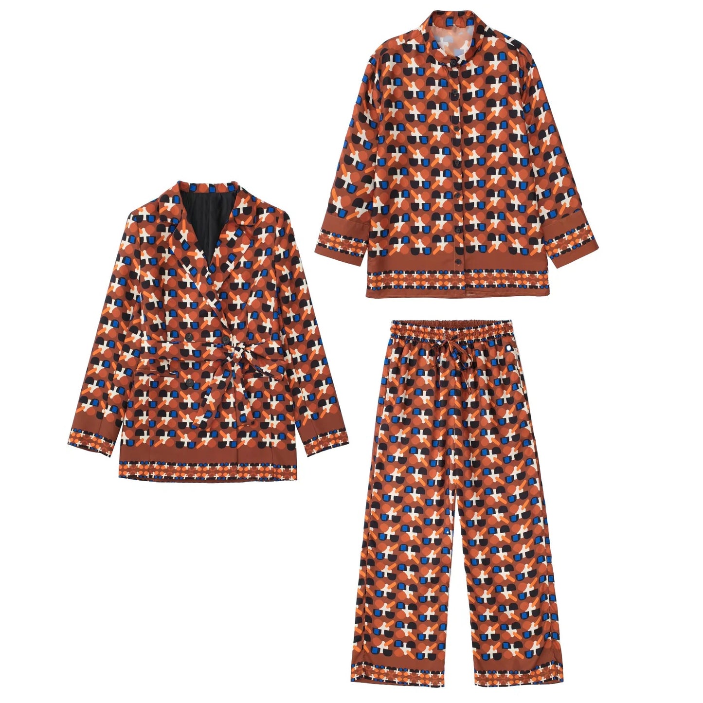 Woman 2 Pieces Shirts Pants Sets