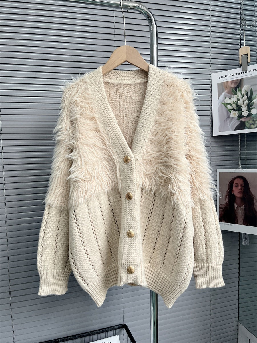 Women Sweater Spring Winter Loose Mink Fleece