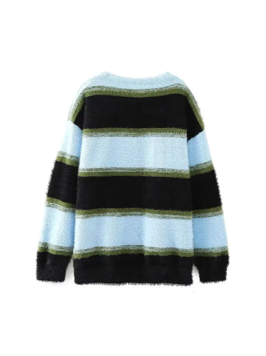 Striped Knitted Cardigan