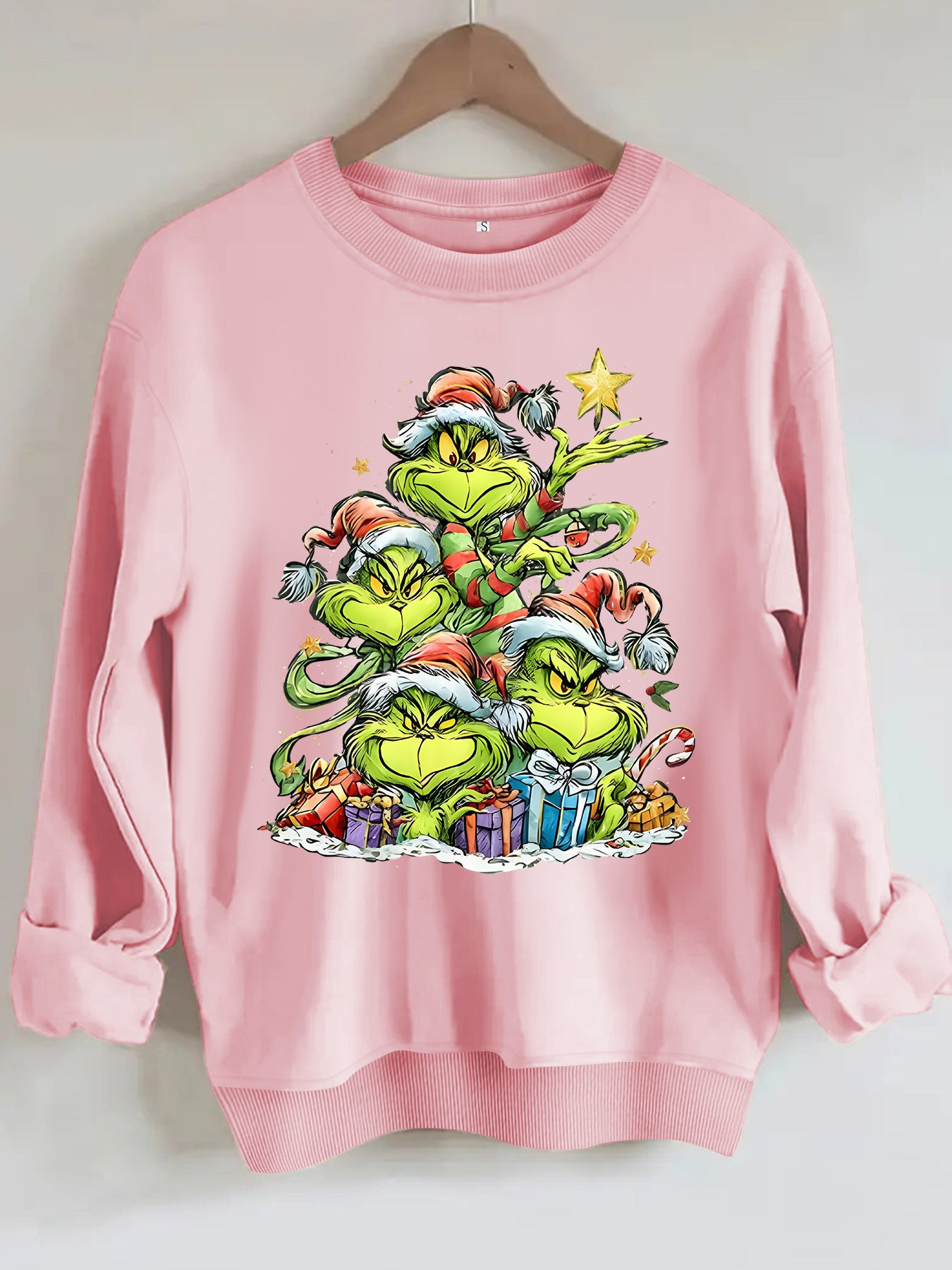 Long sleeved round neck shirt Grinch