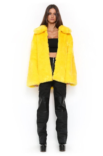 I AM Gia Faux Fur Coat