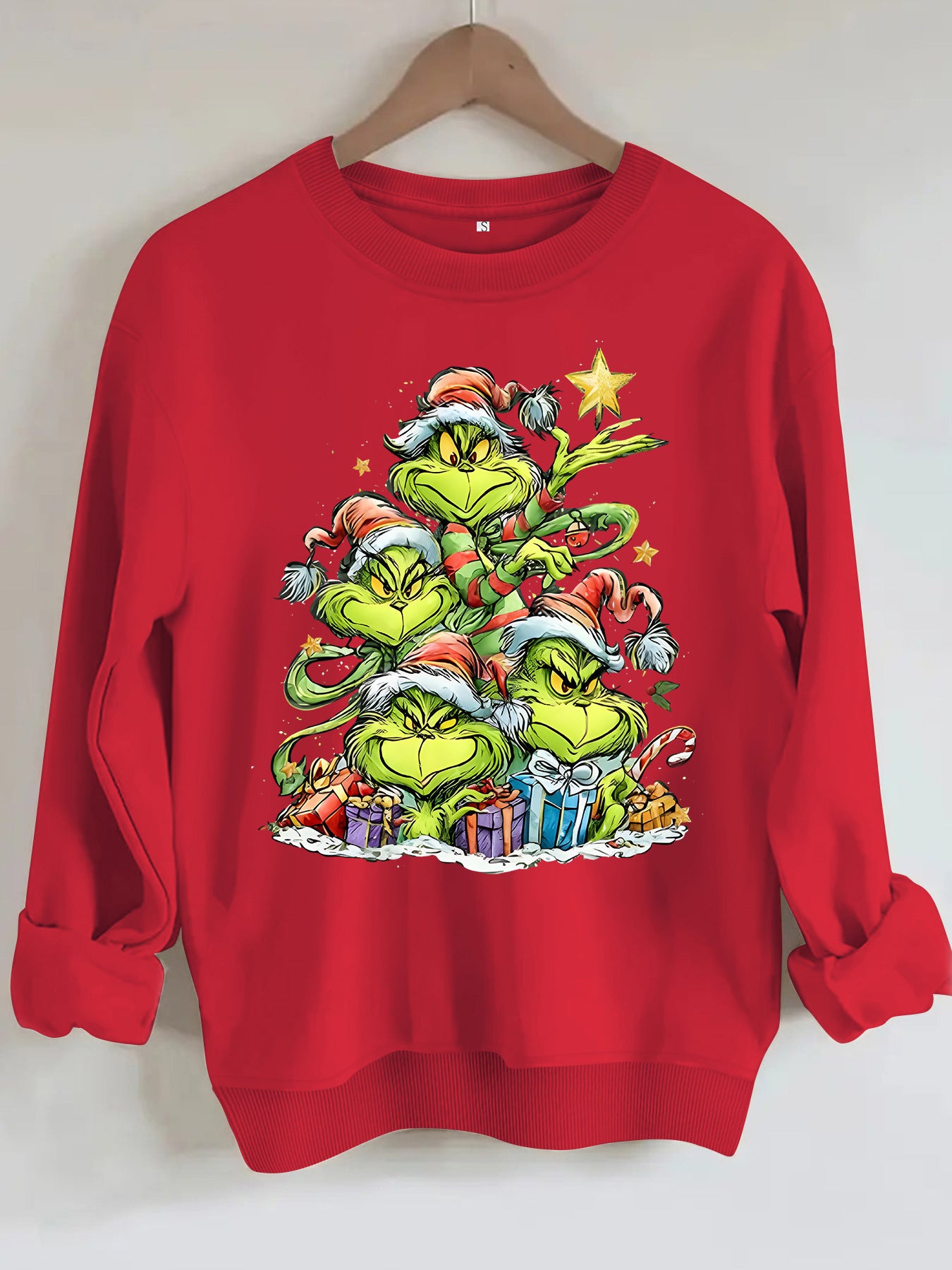 Long sleeved round neck shirt Grinch