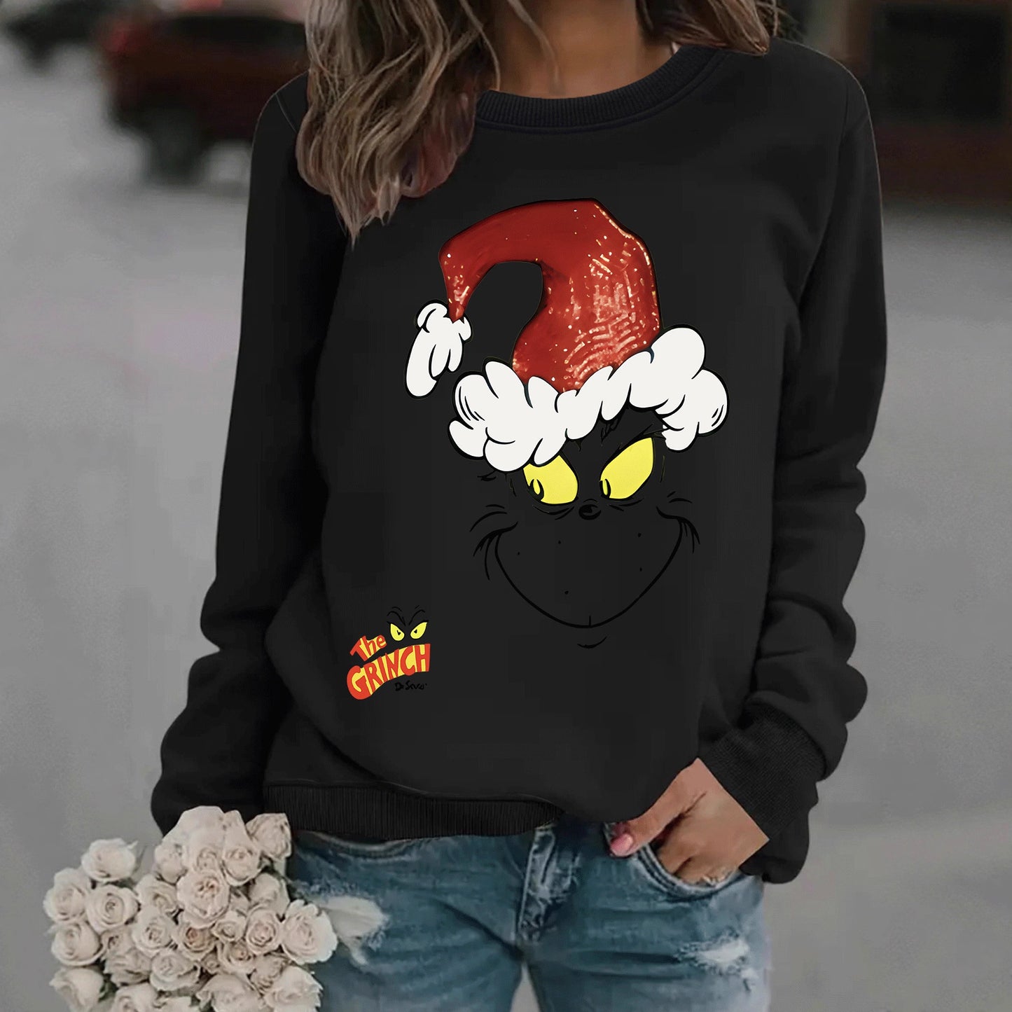 Cartoon Grinch Christmas Jumper