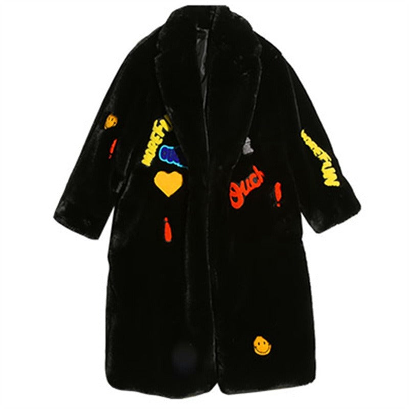 Faux Fur Coat Women Long Sleeve Thick Warm Teddy Coat