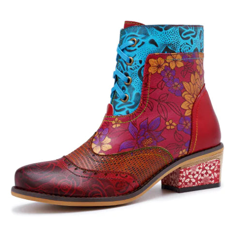 Lace-Up Leather Fashionista Boots