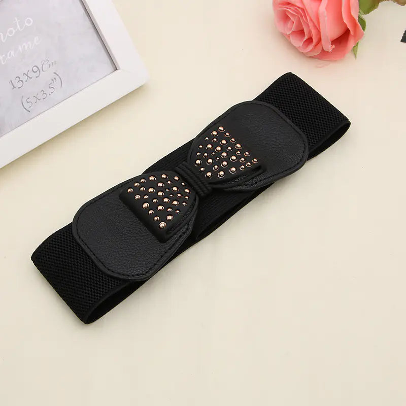 Fashionable Women's Stretch Wide Waist Belt for Dresses