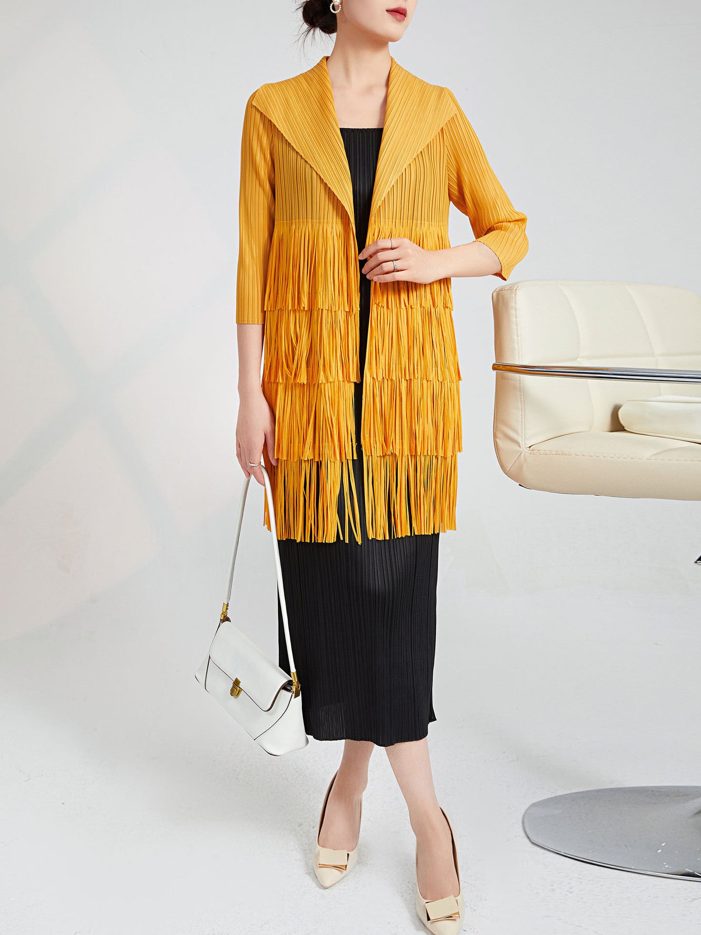 Pleated Trench Coat