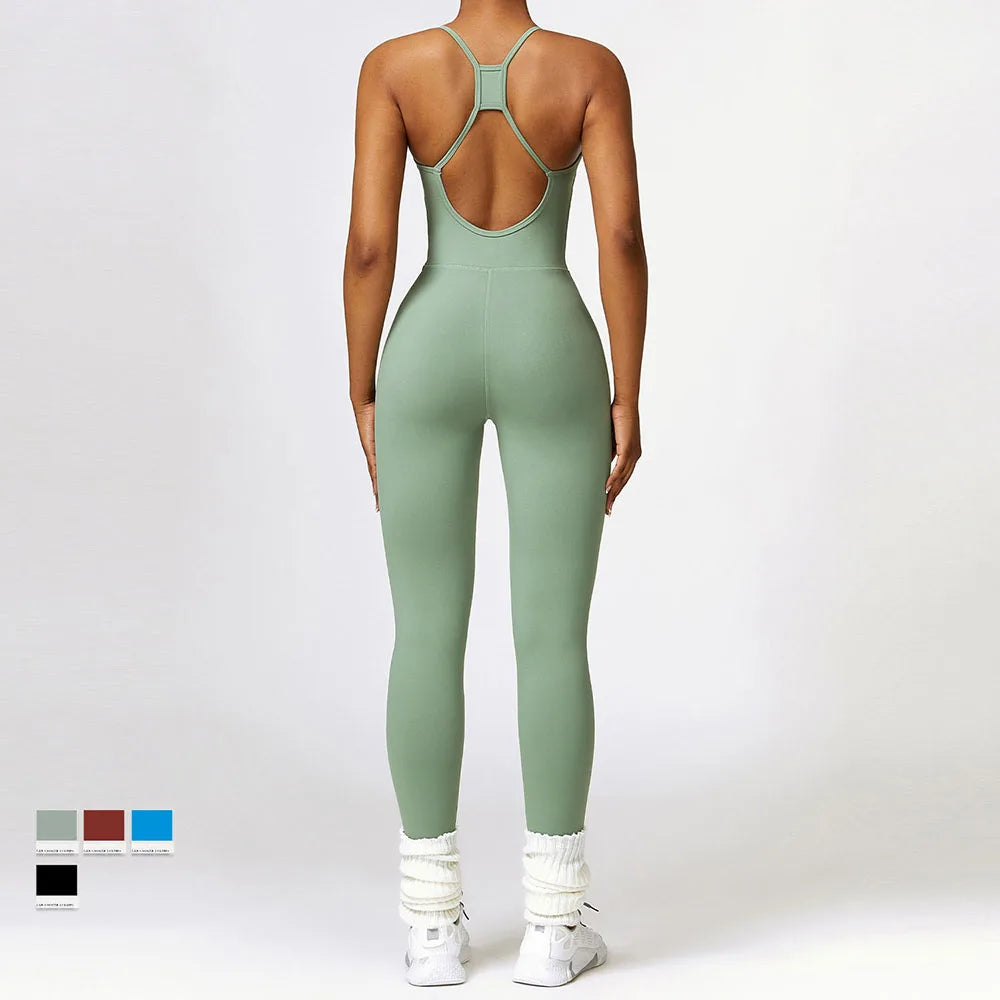 Yoga Jumpsuits Women Sleeveless Hollow Back