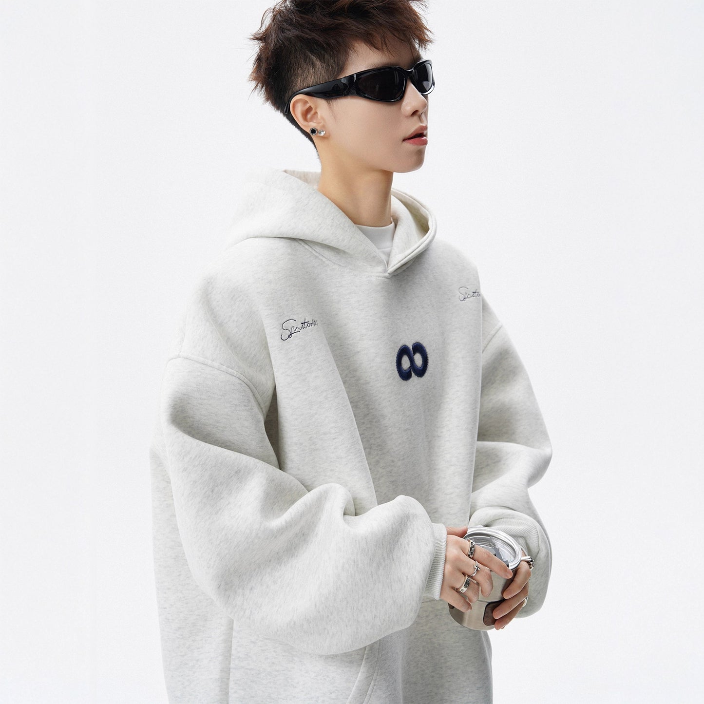 Heavyweight Vintage Letter Embroidery Hoodie
