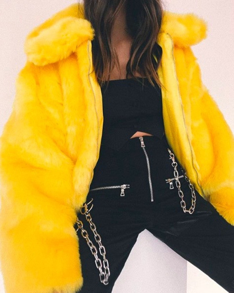 I AM Gia Faux Fur Coat