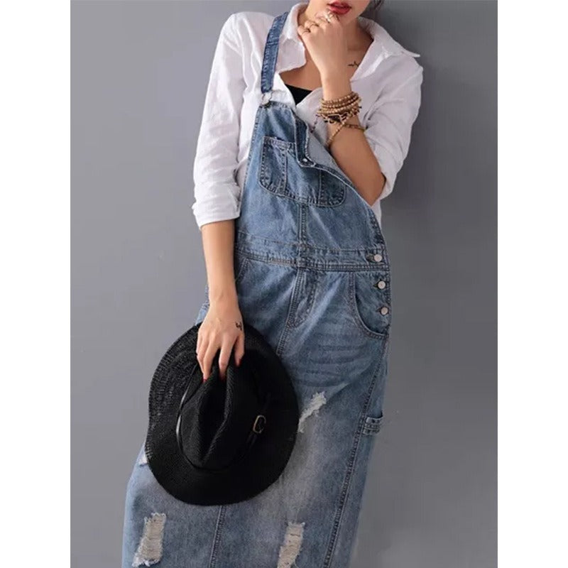Cowboy skirt with holes and straps