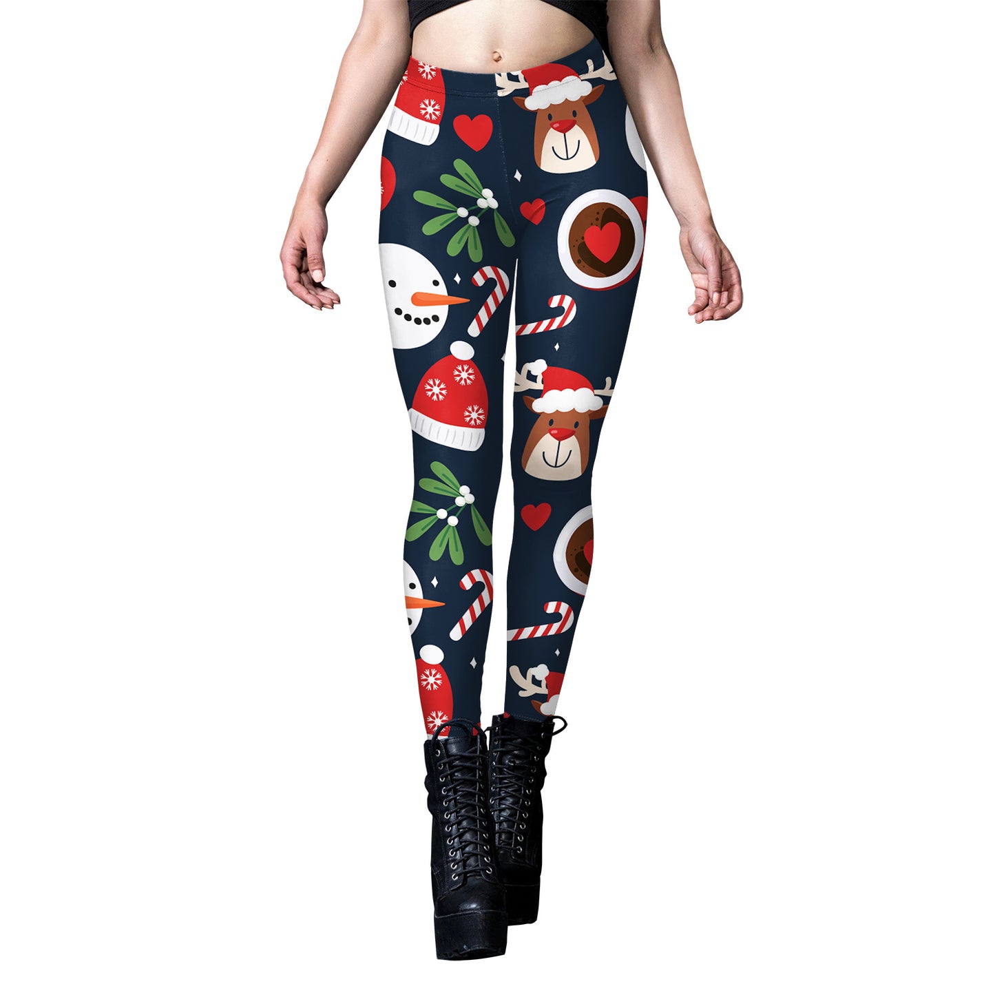 Christmas clothing snowflake tight yoga pants for women