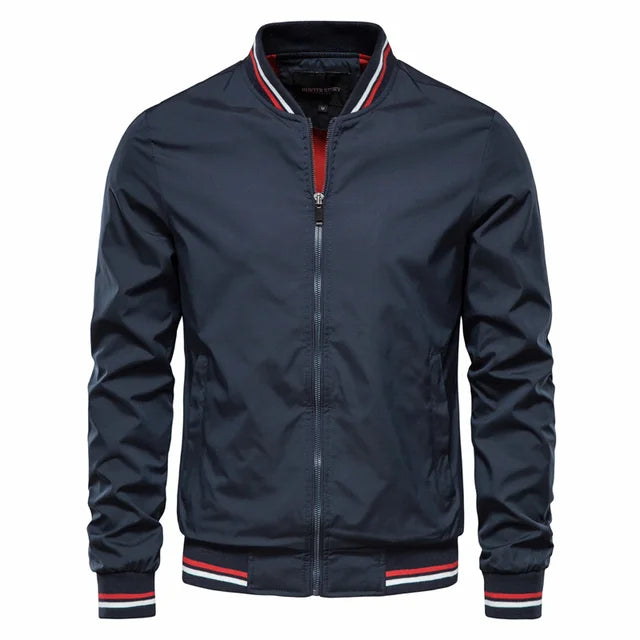 Brand Print Baseball Jacket