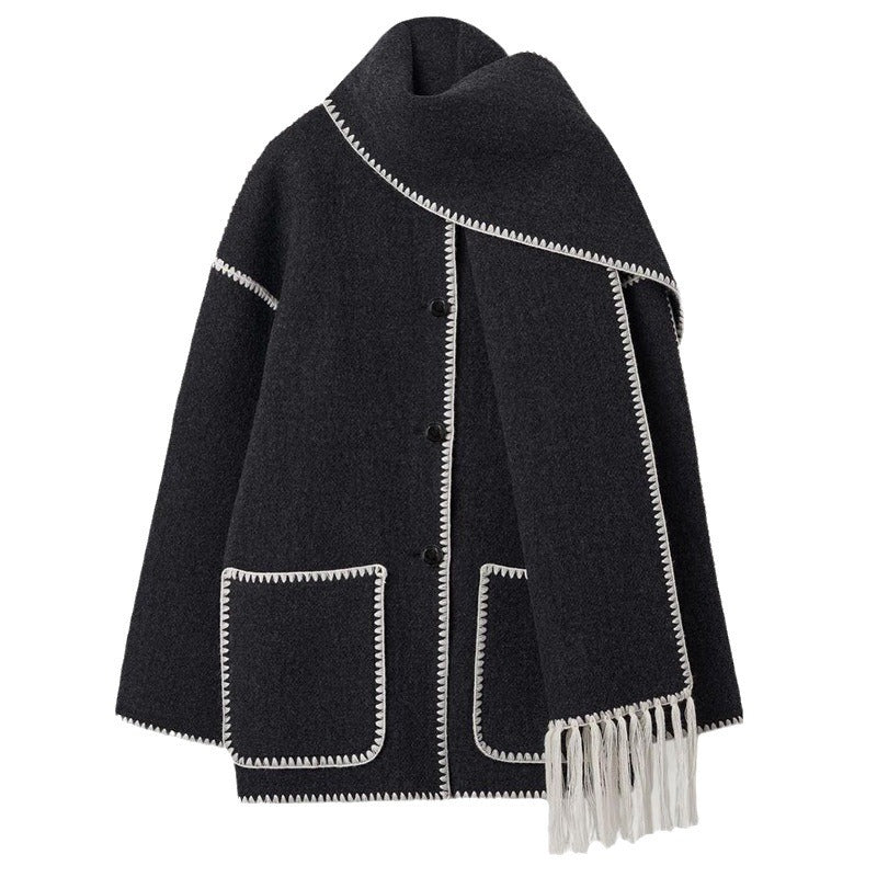 Warm Coats With Scarf