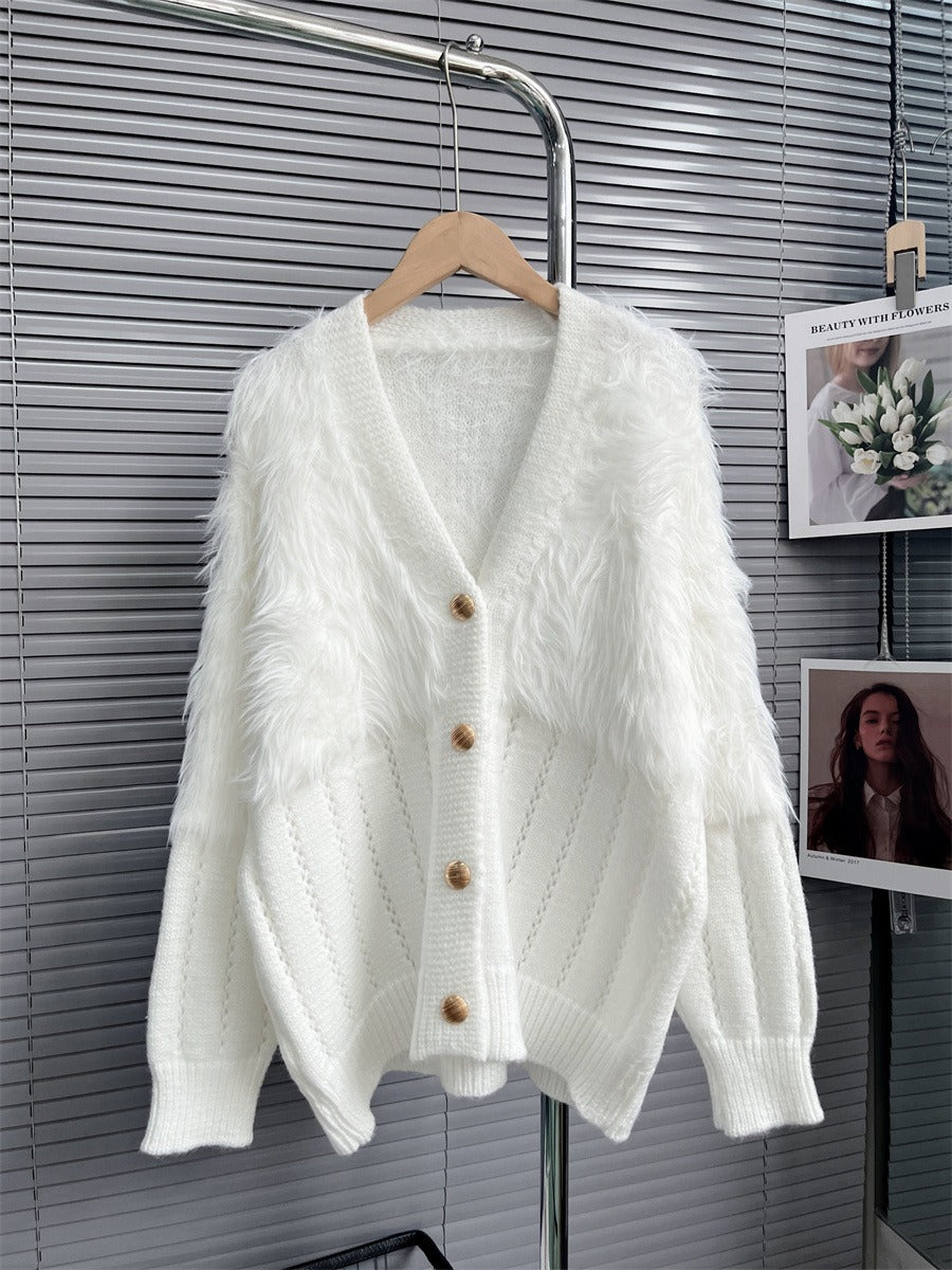 Women Sweater Spring Winter Loose Mink Fleece