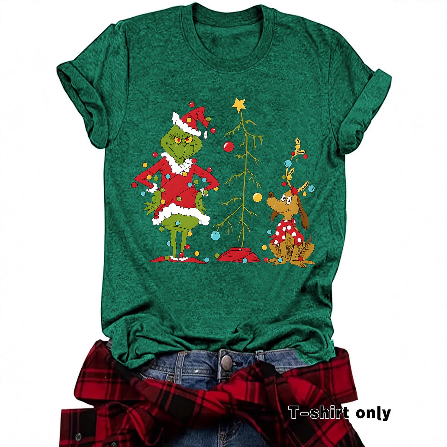 Cartoon Grinch fur monster printed hoodie