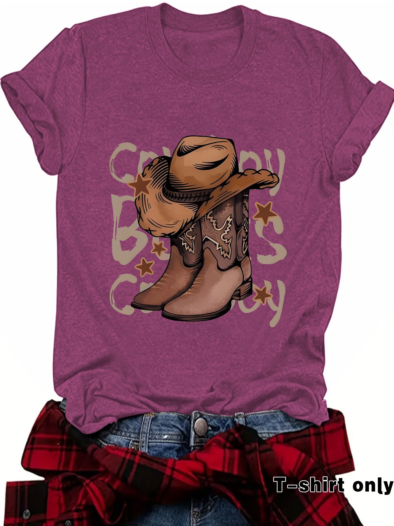 Cowboy boots top women's T-shirt