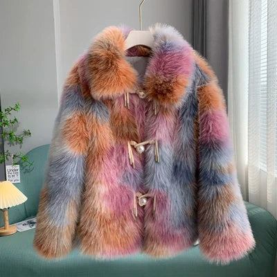 Winter  Faux Fox Fur Coat