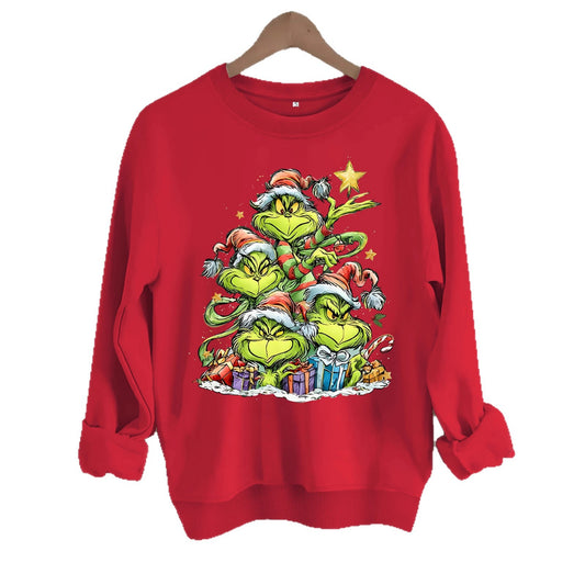 Long sleeved round neck shirt Grinch