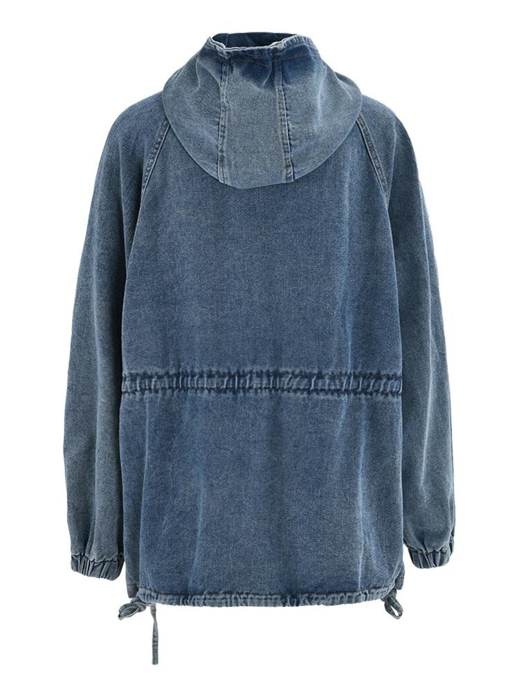Patchwork Pockets Casual Denim Jackets