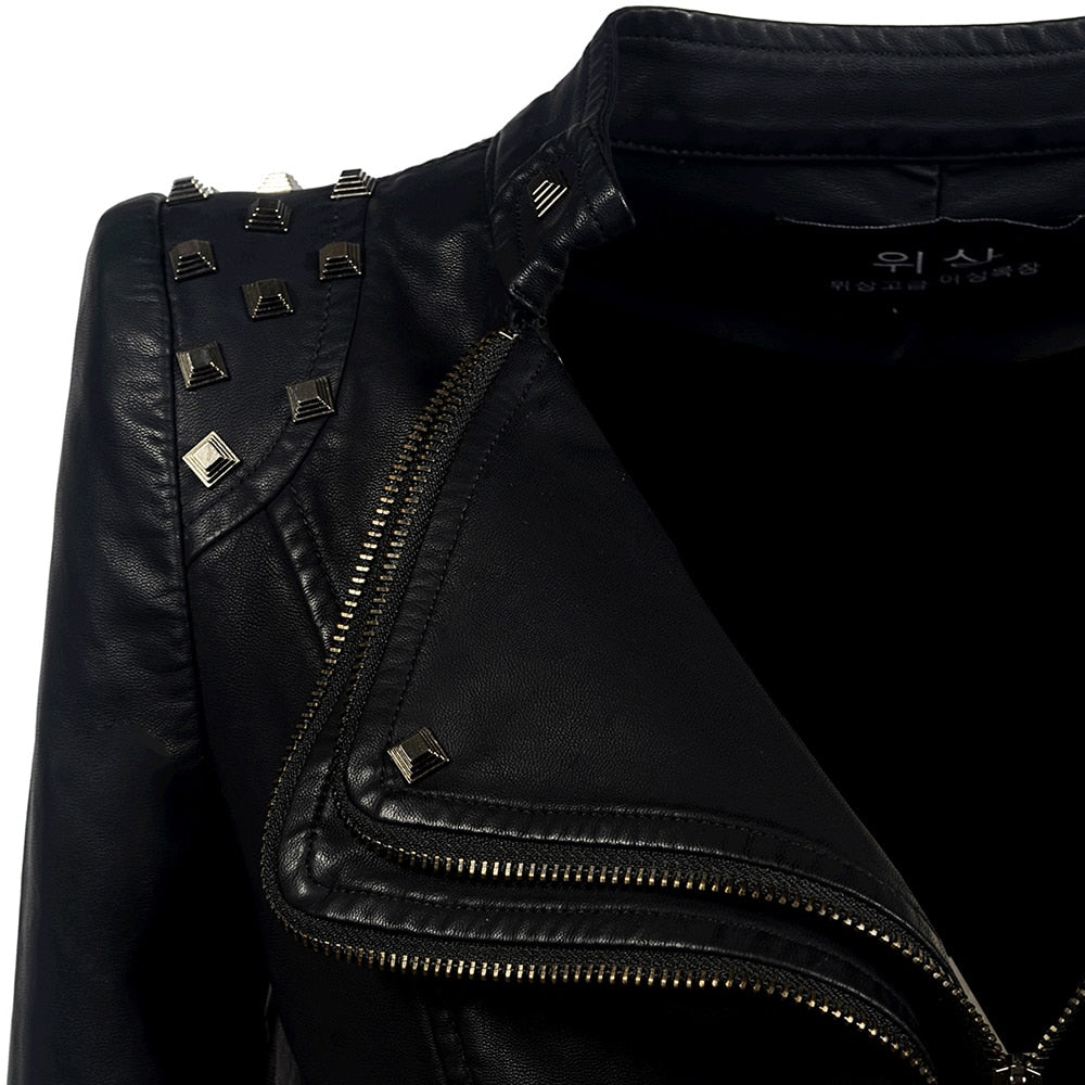 Jacket Women Faux Leather