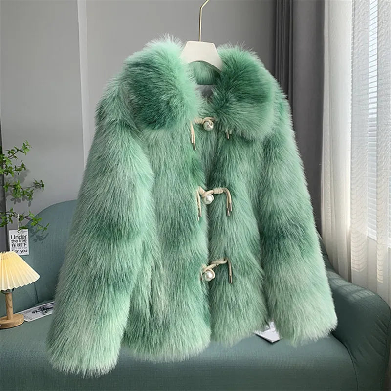 Winter  Faux Fox Fur Coat