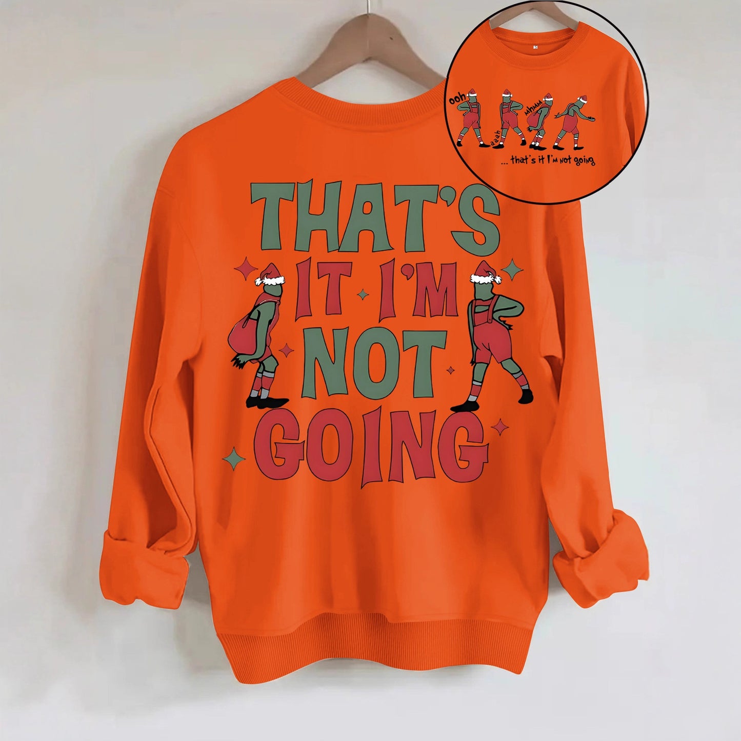 Cartoon Grinch printed hoodie