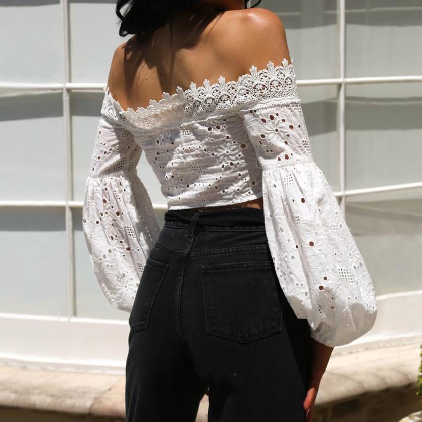 Ruffle Crop Tops chiffon blouses