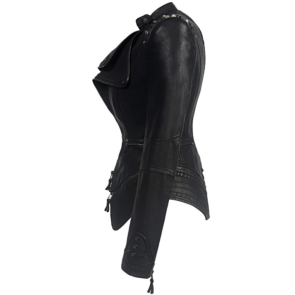 Jacket Women Faux Leather