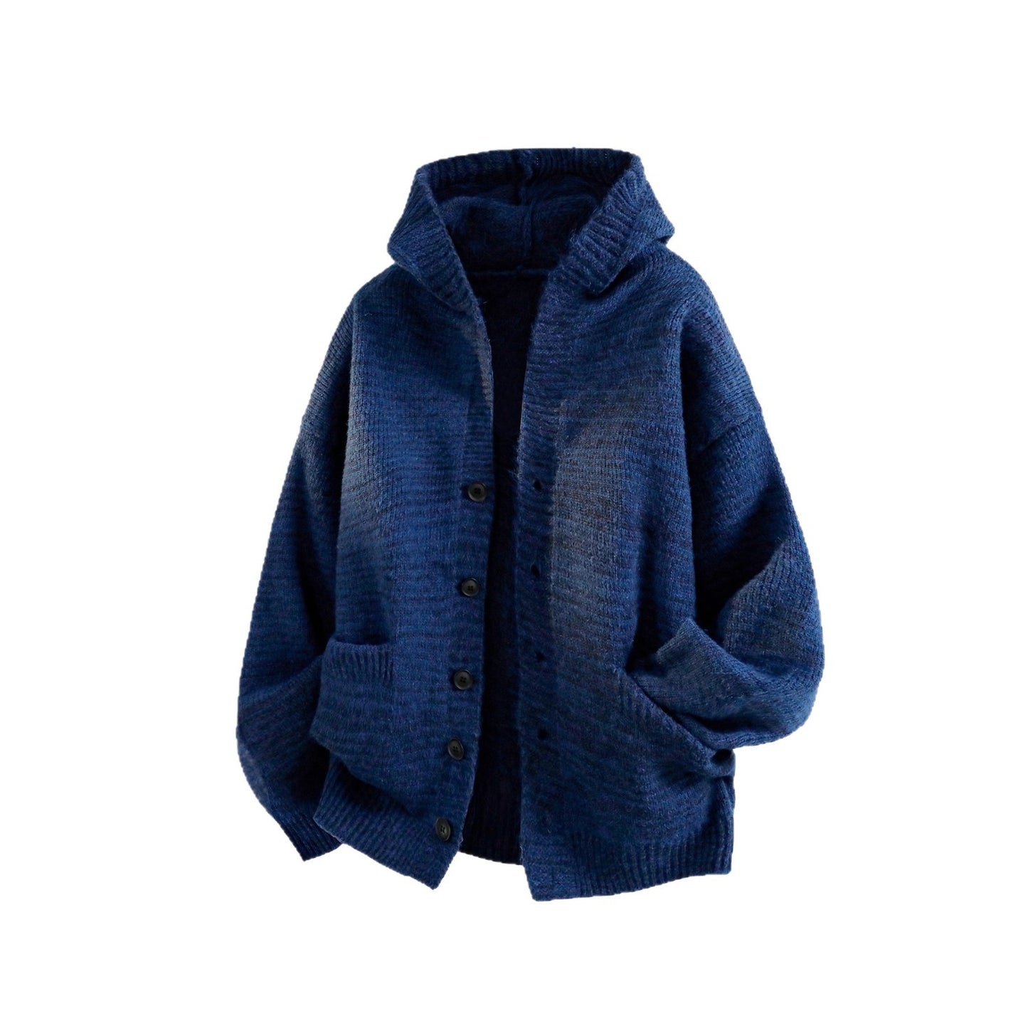Casual Hooded Knit Sweater Coat
